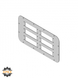ICOTEK | 43907 | FP-AX 401X221 RAL 7035 (6 CUT-OUTS 36X112MM