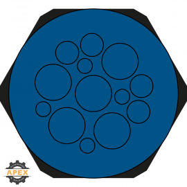 ICOTEK | 70360 | KEL-DPZ-HD 63/13 BLUE FDA HYGIENIC DESIGN L
