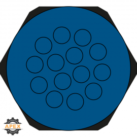 ICOTEK | 70361 | KEL-DPZ-HD 63/14 BLUE FDA HYGIENIC DESIGN L