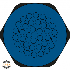 ICOTEK | 70362 | KEL-DPZ-HD 63/35 BLUE FDA HYGIENIC DESIGN L