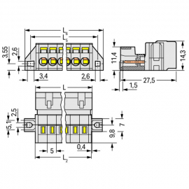 WAGO | 721-620/019-000 | 1-CONDUCTOR MALE CONNECTOR; 100% PR