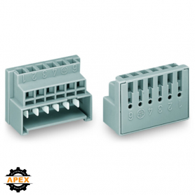 WAGO | 730-116 | MALE CONNECTOR 6-POLE, GRAY
