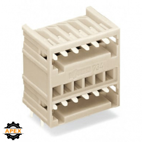 WAGO | 734-408 | THT DOUBLE-DECK MALE HEADER; 1.0 X 1.0 MM S
