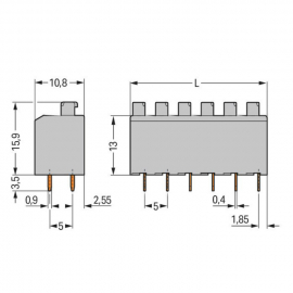WAGO | 735-302 | PCB TERMINAL BLOCK; PUSH-BUTTON; 1.5 MM&sup2;; P
