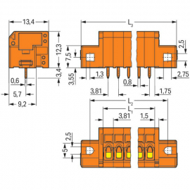 WAGO | 739-338/001-000 | PCB TERMINAL BLOCK; 1.5 MM&sup2;; PIN SP