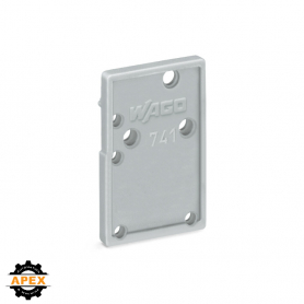 WAGO | 741-100 | END PLATE; SNAP-FIT TYPE; 1.5 MM THICK; GRA