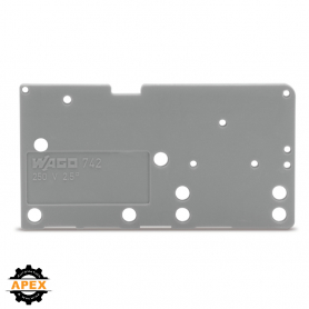 WAGO | 742-850 | END PLATE; SNAP-FIT TYPE; 1.5 MM THICK; GRE