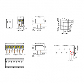 WAGO | 744-303 | PCB TERMINAL BLOCK; 1.5 MM&sup2;; PIN SPACING 3.