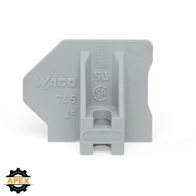 WAGO | 745-145 | END PLATE; WITH FLANGE; GRAY