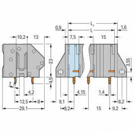 WAGO | 745-1453 | PCB TERMINAL BLOCK; 6 MM&sup2;; PIN SPACING 15