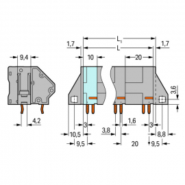 WAGO | 745-652/011-000 | PCB TERMINAL BLOCK; 16 MM&sup2;; PIN SPA