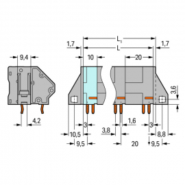 WAGO | 745-653/006-000 | PCB TERMINAL BLOCK; 16 MM&sup2;; PIN SPA