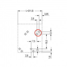 WAGO | 746-2305 | 2-CONDUCTOR PCB TERMINAL BLOCK; 10 MM&sup2;; PI