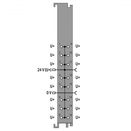 WAGO | 750-1605/040-000 | POTENTIAL DISTRIBUTION; 16-WAY, 24