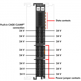 WAGO | 750-1605/040-000 | POTENTIAL DISTRIBUTION; 16-WAY, 24