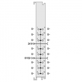 WAGO | 750-1606 | POTENTIAL DISTRIBUTION; 16-WAY, 0 V; -