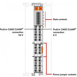 WAGO | 750-1607 | POTENTIAL DISTRIBUTION; 8-WAY 24 V/8-WAY 0