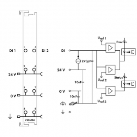WAGO | 750-424 | 2-CHANNEL DIGITAL INPUT; INTRUDER DETECTION