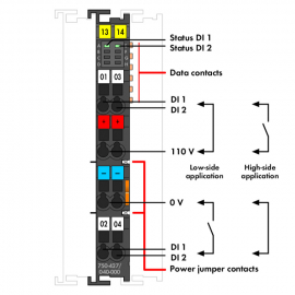 WAGO | 750-427/040-000 | 2-CHANNEL DIGITAL INPUT; 110 VDC; 3