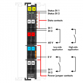 WAGO | 750-429/040-001 | 2-CHANNEL DIGITAL INPUT; 60 VDC; 3