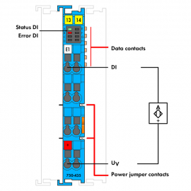 WAGO | 750-435 | 1-CHANNEL DIGITAL INPUT; NAMUR; INTRINSICAL