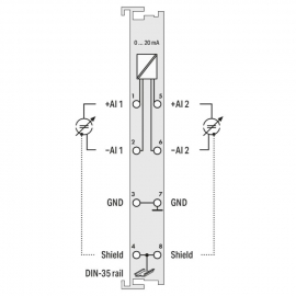 WAGO | 750-452 | 2-CHANNEL ANALOG INPUT; 0 &hellip; 20 MA; DIFFEREN