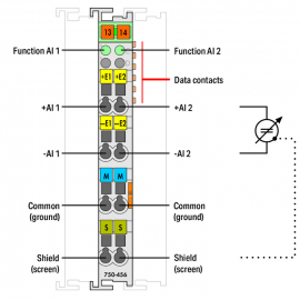 WAGO | 750-456 | 2-CHANNEL ANALOG INPUT; &plusmn;10 VDC; DIFFERENTI