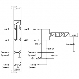 WAGO | 750-456 | 2-CHANNEL ANALOG INPUT; &plusmn;10 VDC; DIFFERENTI