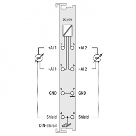 WAGO | 750-456/000-200 | 2-CHANNEL ANALOG INPUT; &plusmn;10 VDC; DI