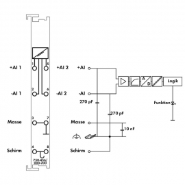 WAGO | 750-456/000-200 | 2-CHANNEL ANALOG INPUT; &plusmn;10 VDC; DI