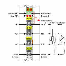 WAGO | 750-461/000-200 | 2-CHANNEL ANALOG INPUT; FOR PT100/R