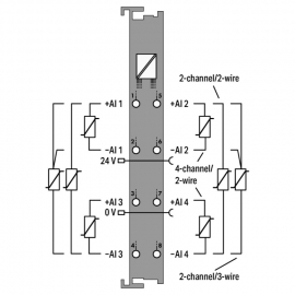 WAGO | 750-464/040-000 | 2/4-CHANNEL ANALOG INPUT; RESISTANC