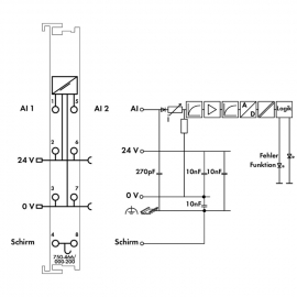WAGO | 750-466/000-200 | 2-CHANNEL ANALOG INPUT; 4 &hellip; 20 MA;