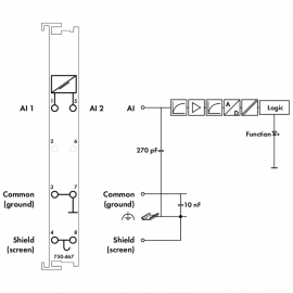 WAGO | 750-467 | 2-CHANNEL ANALOG INPUT; 0 ... 10 VDC; SINGL
