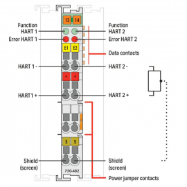 WAGO | 750-482 | 2-CHANNEL ANALOG INPUT; 4 &hellip; 20 MA HART; LIG