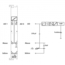 WAGO | 750-550/000-200 | 2-CHANNEL ANALOG OUTPUT; 0 ... 10 V