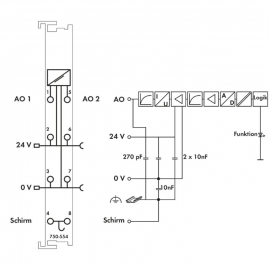 WAGO | 750-554 | 2-CHANNEL ANALOG OUTPUT; 4 &hellip; 20 MA; LIGHT G