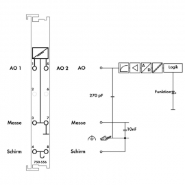 WAGO | 750-556 | 2-CHANNEL ANALOG OUTPUT; &plusmn;10 VDC; LIGHT GRA