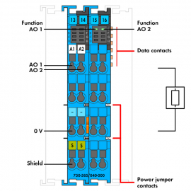 WAGO | 750-585/040-000 | 2-CHANNEL ANALOG OUTPUT; 0 &hellip; 20 MA;
