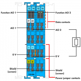 WAGO | 750-586 | 2-CHANNEL ANALOG OUTPUT; 4 &hellip; 20 MA; INTRINS