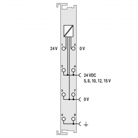 WAGO | 750-623 | POWER SUPPLY; 24 V/5 &hellip; 15 VDC; LIGHT GRAY