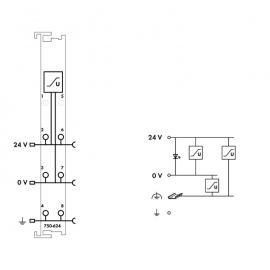 WAGO | 750-624 | FILTER MODULE FOR FIELD-SIDE POWER SUPPLY (