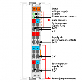 WAGO | 750-626/025-000 | SUPPLY FILTER; 24 VDC; EXT. TEMPERA