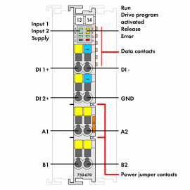 WAGO | 750-670 | STEPPER CONTROLLER; RS-422/24 VDC; 20 MA; L