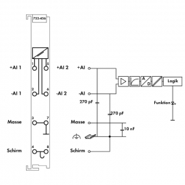 WAGO | 753-456 | 2-CHANNEL ANALOG INPUT; &plusmn;10 VDC; DIFFERENTI