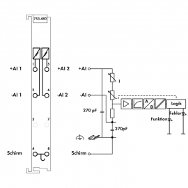 WAGO | 753-480 | 2-CHANNEL ANALOG INPUT; 0 &hellip; 20 MA; DIFFEREN