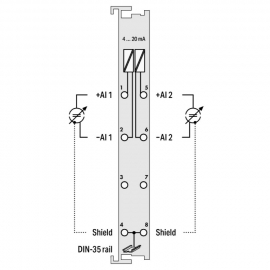 WAGO | 753-492 | 2-CHANNEL ANALOG INPUT; 4 &hellip; 20 MA; DIFFEREN
