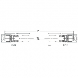 WAGO | 756-1203/060-100 | ETHERNET/PROFINET CABLE, STRAIGHT;