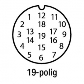 WAGO | 756-3204/190-150 | CONNECTING CABLE; ANGLED; 19-POLE;
