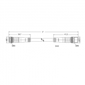 WAGO | 756-5201/030-020 | SENSOR/ACTUATOR CABLE; FITTED ON B